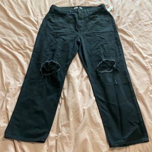 black old navy sky-hi straight jeans size 14